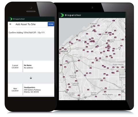 Dispatch Map on Smartphone and Tablet