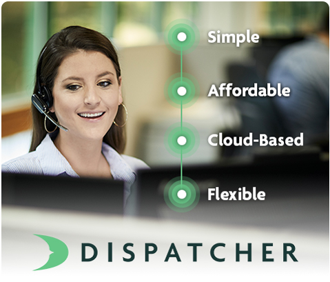 Woman Talking With Headset with Dispatcher.com Selling Points