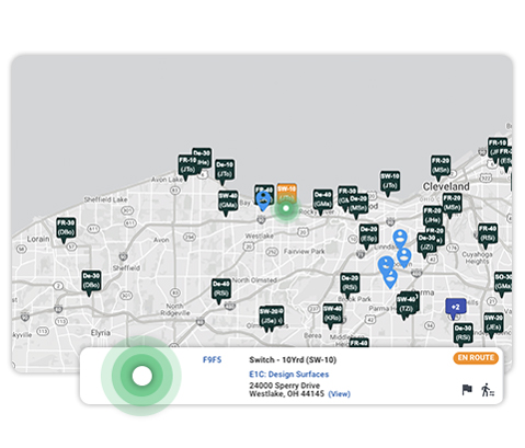 Map View of Assets and Trucks